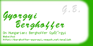 gyorgyi berghoffer business card